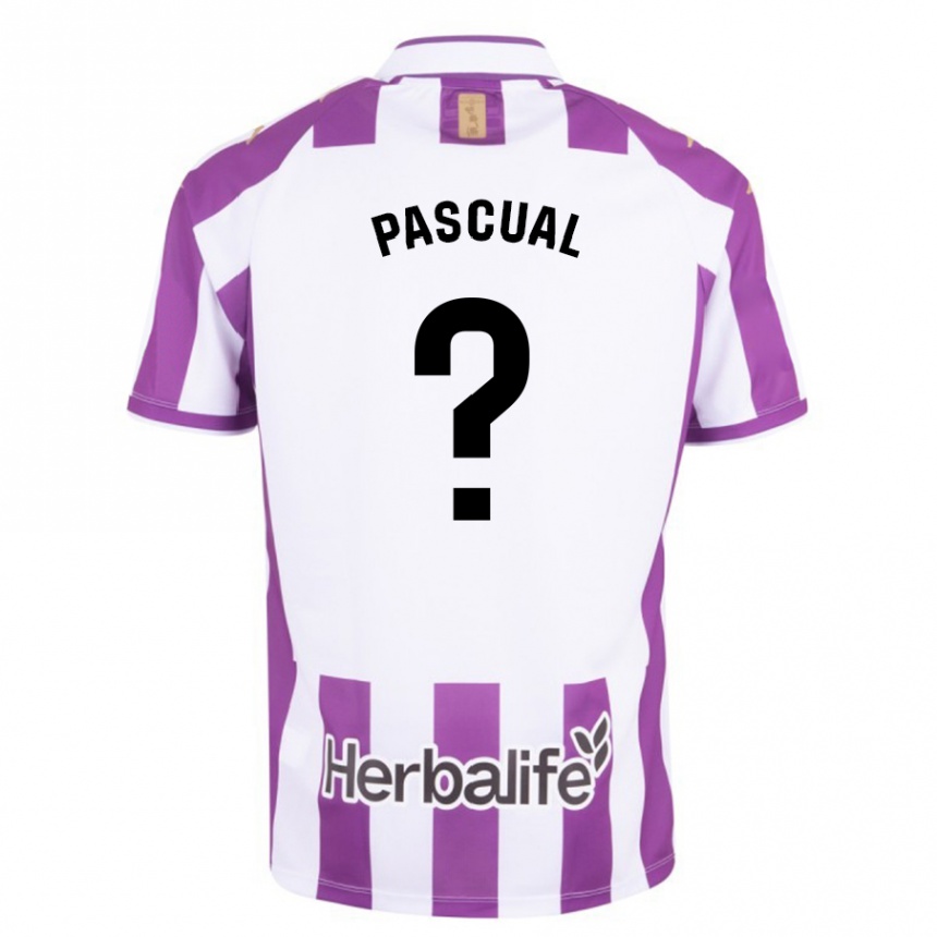 Kinder Fußball Adrián Pascual #0 Lila Heimtrikot Trikot 2023/24 T-Shirt Luxemburg