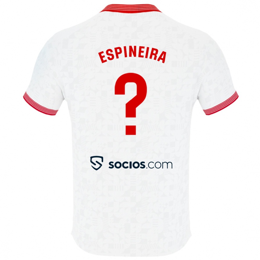 Kinder Fußball Alberto Espiñeira #0 Weiß Heimtrikot Trikot 2023/24 T-Shirt Luxemburg