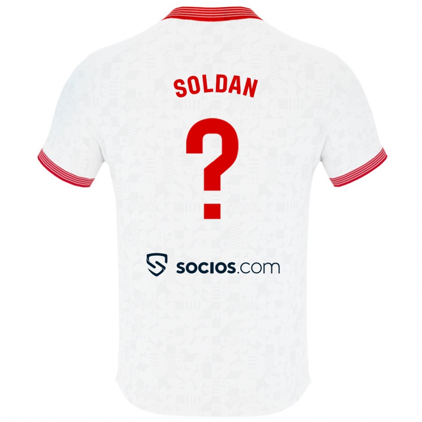 Kinder Fußball Iván Soldán #0 Weiß Heimtrikot Trikot 2023/24 T-Shirt Luxemburg