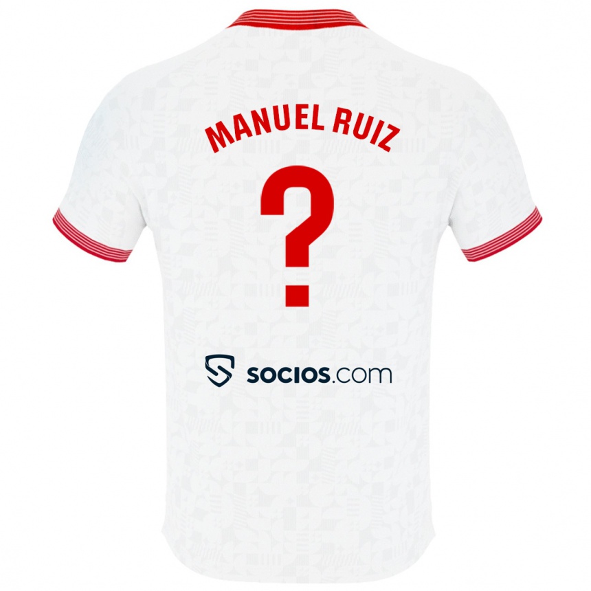 Kinder Fußball José Manuel Ruiz #0 Weiß Heimtrikot Trikot 2023/24 T-Shirt Luxemburg