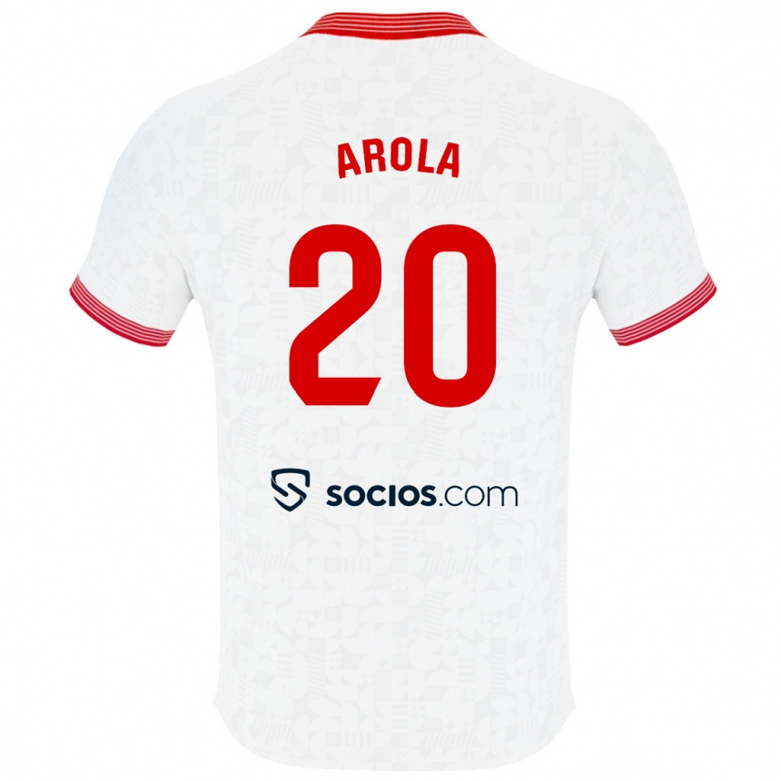 Kinder Fußball Arola Aparicio Gili #20 Weiß Heimtrikot Trikot 2023/24 T-Shirt Luxemburg