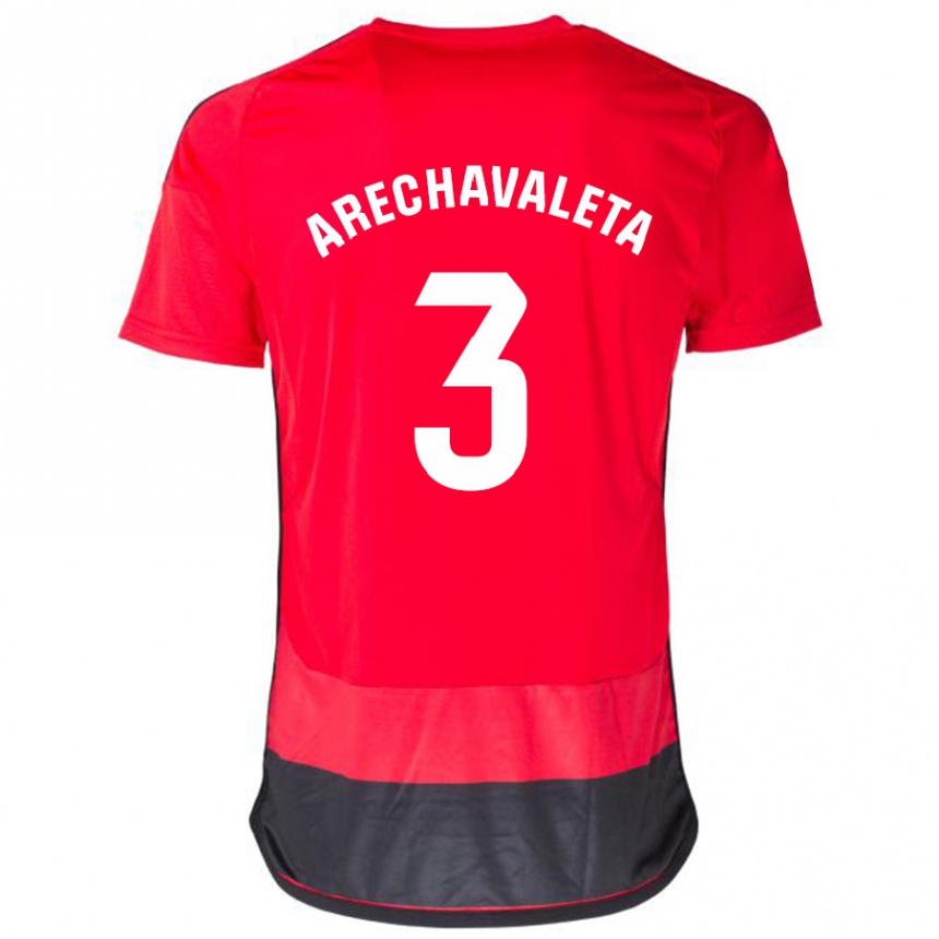 Kinder Fußball Jorge Arechavaleta #3 Rot Schwarz Heimtrikot Trikot 2023/24 T-Shirt Luxemburg