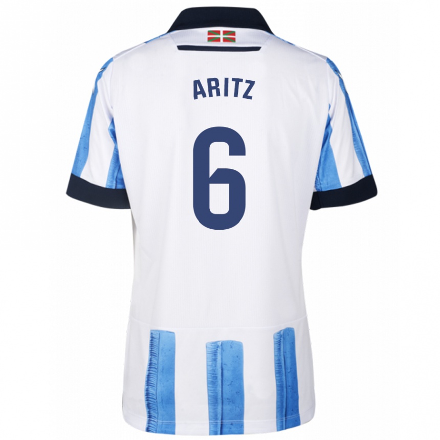 Kinder Fußball Aritz Elustondo #6 Blau Weiss Heimtrikot Trikot 2023/24 T-Shirt Luxemburg
