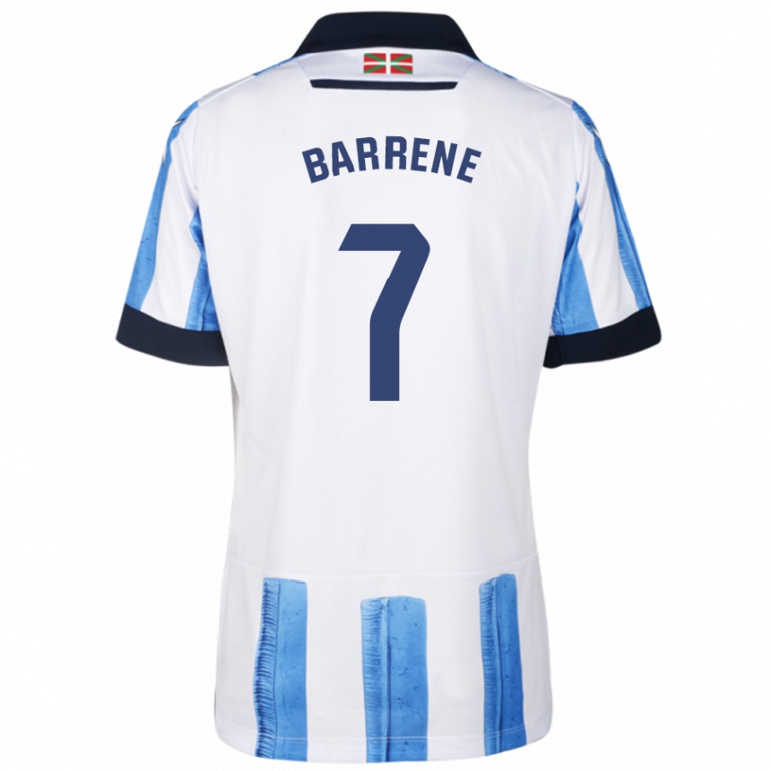 Kinder Fußball Ander Barrene #7 Blau Weiss Heimtrikot Trikot 2023/24 T-Shirt Luxemburg