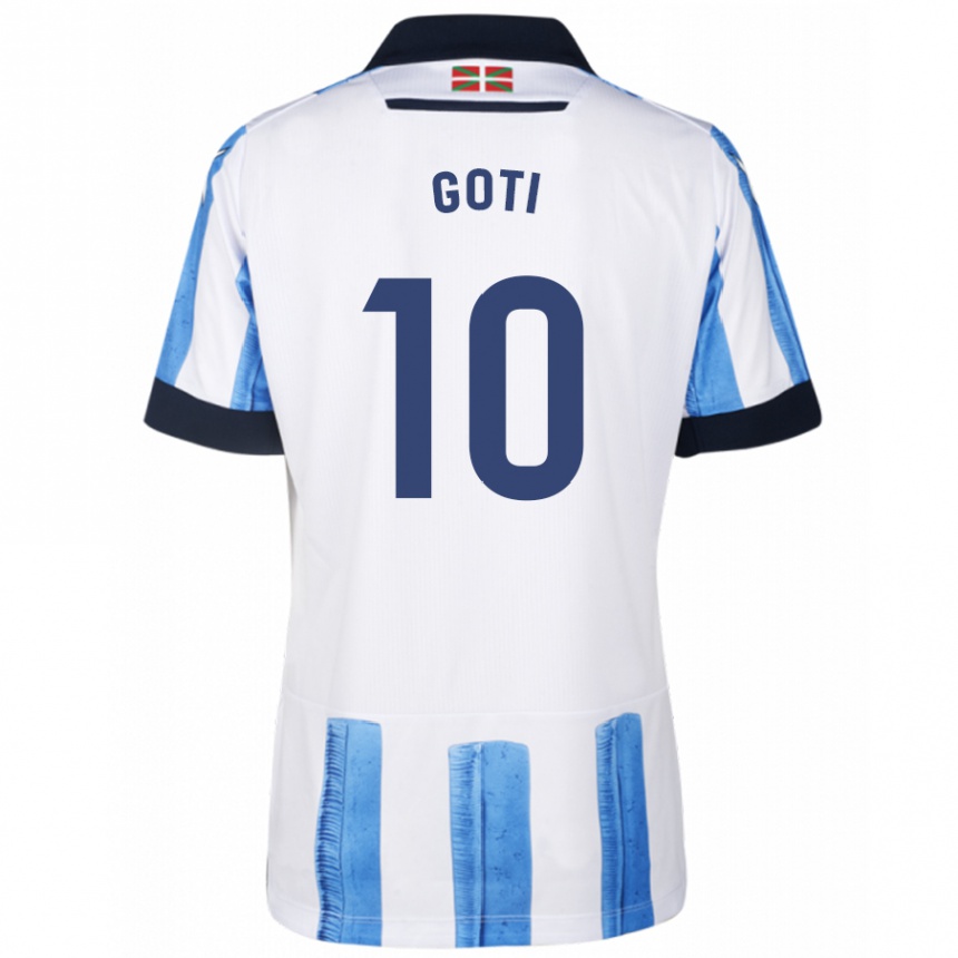 Kinder Fußball Mikel Goti #10 Blau Weiss Heimtrikot Trikot 2023/24 T-Shirt Luxemburg