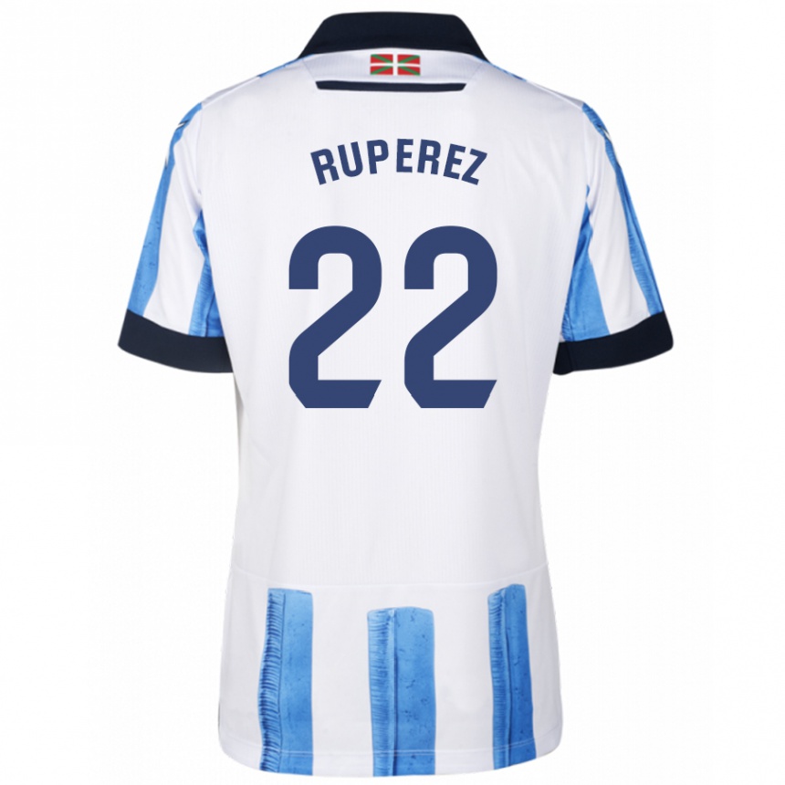 Kinder Fußball Iñaki Rupérez #22 Blau Weiss Heimtrikot Trikot 2023/24 T-Shirt Luxemburg