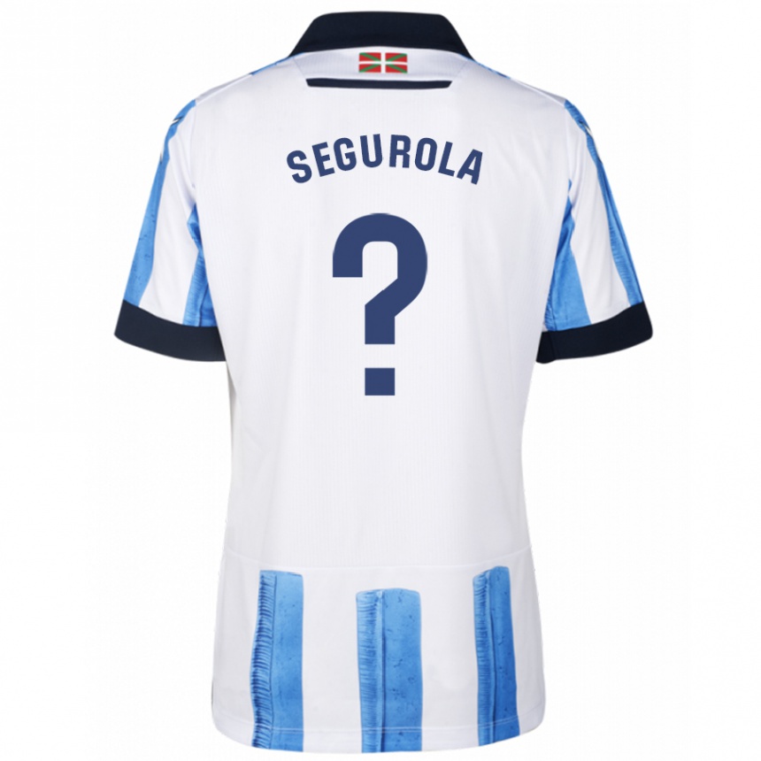 Kinder Fußball Anartz Segurola #0 Blau Weiss Heimtrikot Trikot 2023/24 T-Shirt Luxemburg