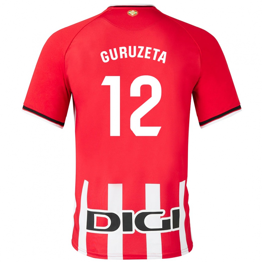Kinder Fußball Gorka Guruzeta #12 Rot Heimtrikot Trikot 2023/24 T-Shirt Luxemburg