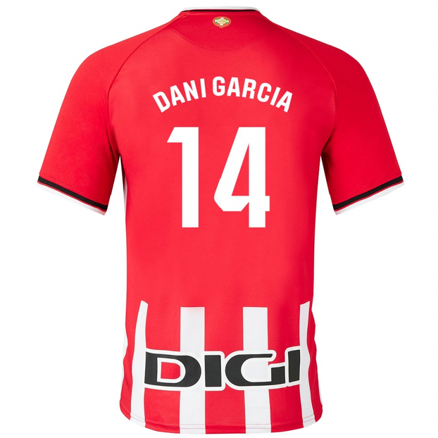 Kinder Fußball Dani García #14 Rot Heimtrikot Trikot 2023/24 T-Shirt Luxemburg