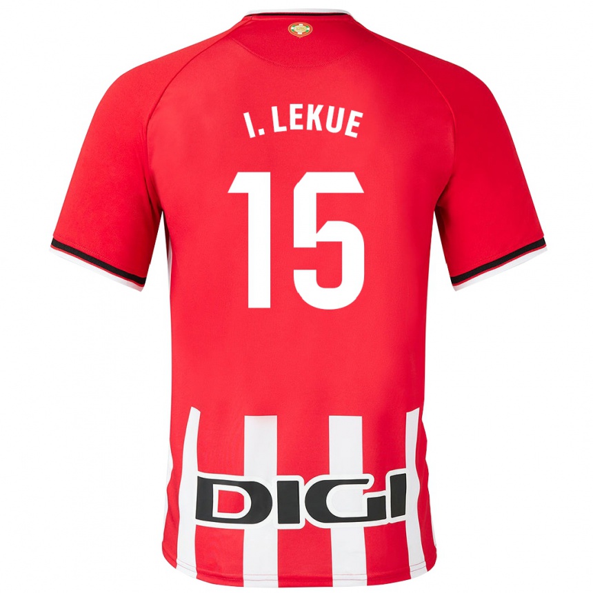 Kinder Fußball Iñigo Lekue #15 Rot Heimtrikot Trikot 2023/24 T-Shirt Luxemburg