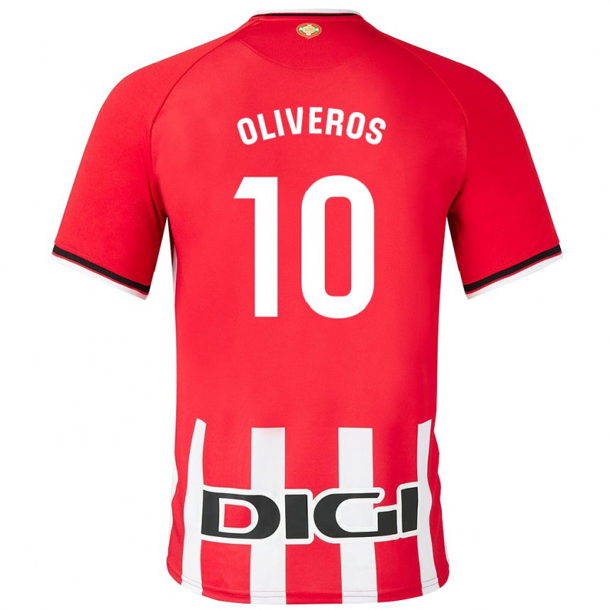 Kinder Fußball Aimar Oliveros #10 Rot Heimtrikot Trikot 2023/24 T-Shirt Luxemburg