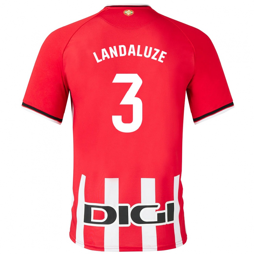 Kinder Fußball Naia Landaluze Marquínez #3 Rot Heimtrikot Trikot 2023/24 T-Shirt Luxemburg