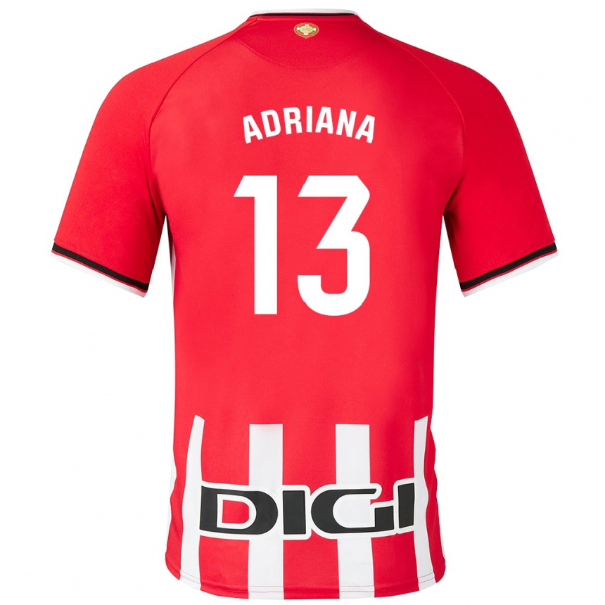 Kinder Fußball Adriana Nanclares Romero #13 Rot Heimtrikot Trikot 2023/24 T-Shirt Luxemburg