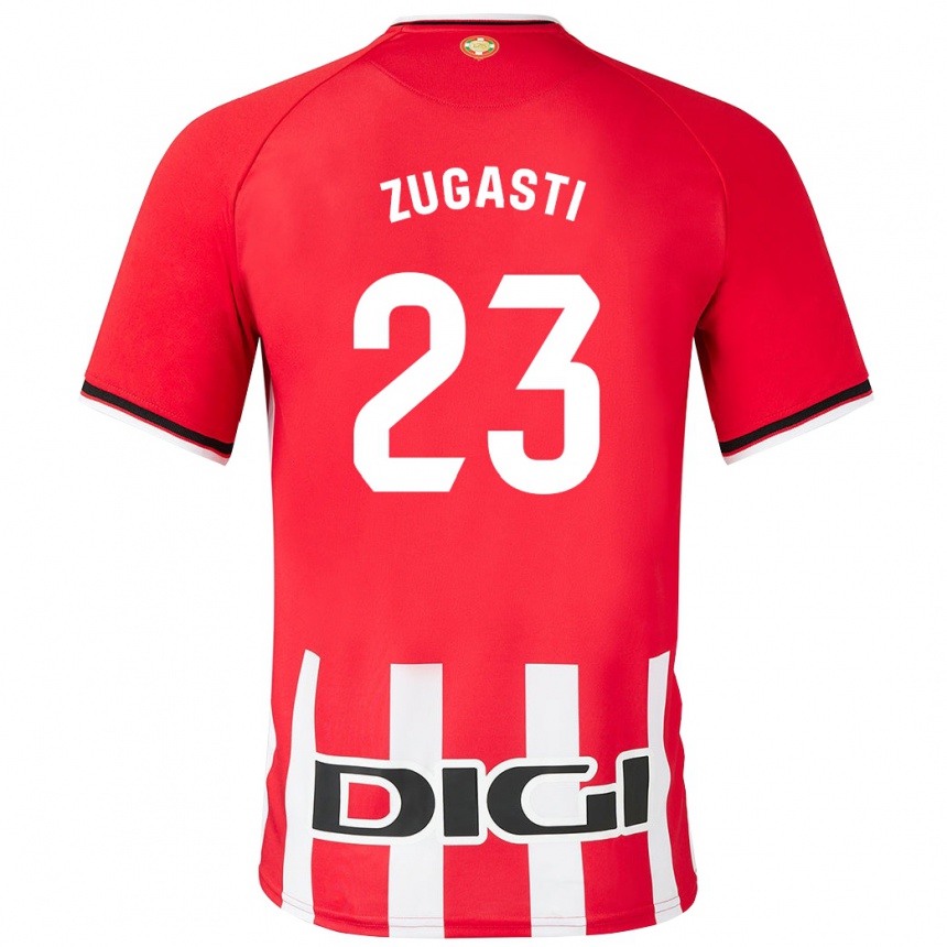 Kinder Fußball Patricia Zugasti Oses #23 Rot Heimtrikot Trikot 2023/24 T-Shirt Luxemburg