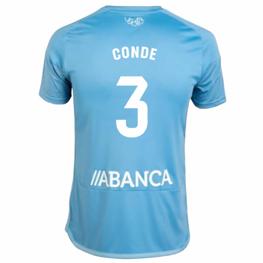 Kinder Fußball Martín Conde #3 Blau Heimtrikot Trikot 2023/24 T-Shirt Luxemburg