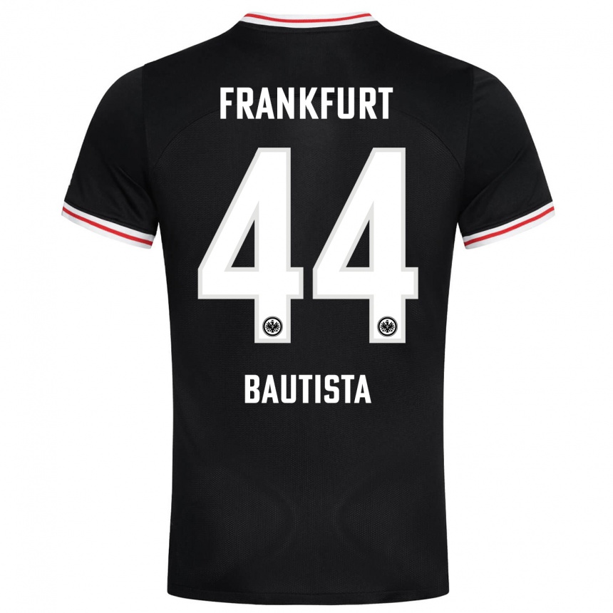 Kinder Fußball Davis Bautista #44 Schwarz Auswärtstrikot Trikot 2023/24 T-Shirt Luxemburg