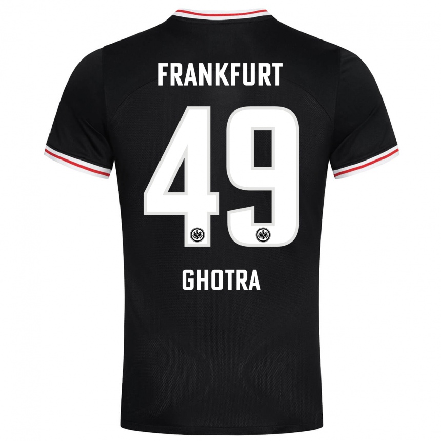 Kinder Fußball Harpreet Ghotra #49 Schwarz Auswärtstrikot Trikot 2023/24 T-Shirt Luxemburg