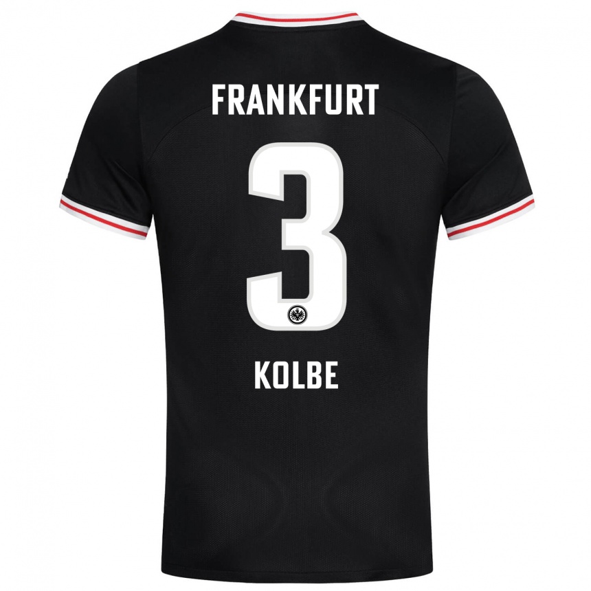 Kinder Fußball Louis Kolbe #3 Schwarz Auswärtstrikot Trikot 2023/24 T-Shirt Luxemburg
