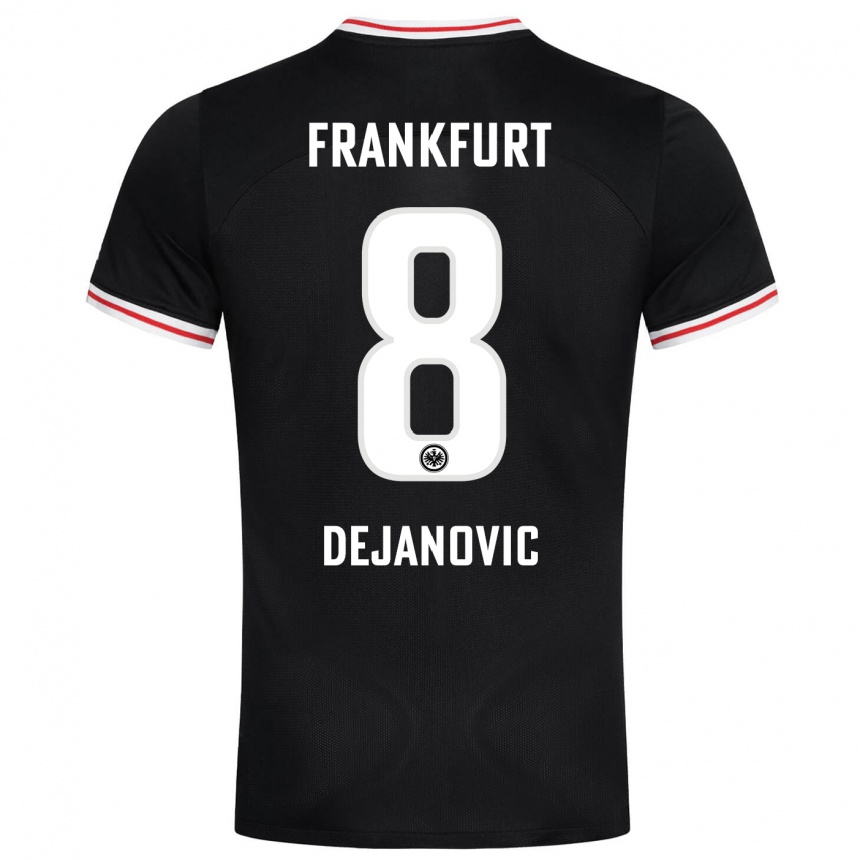 Kinder Fußball Daniel Dejanovic #8 Schwarz Auswärtstrikot Trikot 2023/24 T-Shirt Luxemburg
