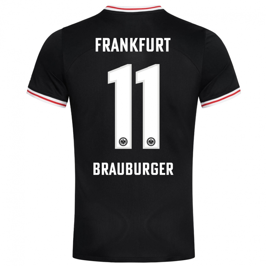 Kinder Fußball Maximilian Brauburger #11 Schwarz Auswärtstrikot Trikot 2023/24 T-Shirt Luxemburg