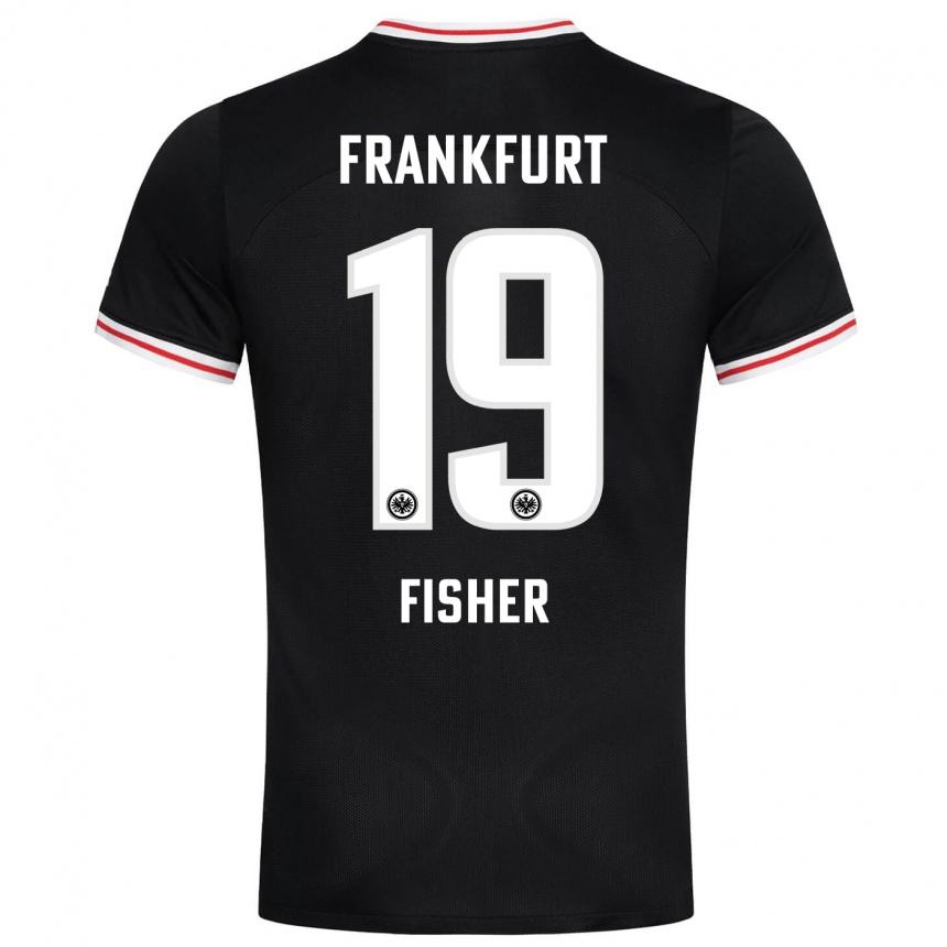 Kinder Fußball Ben-Luca Fisher #19 Schwarz Auswärtstrikot Trikot 2023/24 T-Shirt Luxemburg