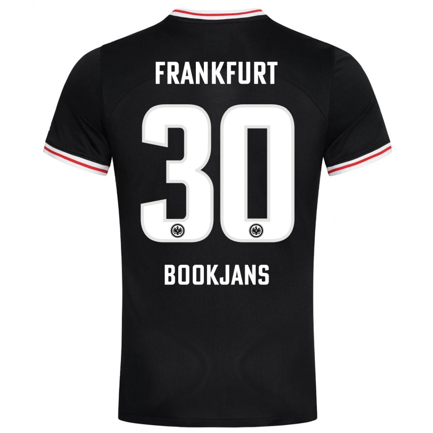 Kinder Fußball Jakob Bookjans #30 Schwarz Auswärtstrikot Trikot 2023/24 T-Shirt Luxemburg