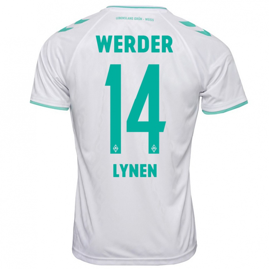 Kinder Fußball Senne Lynen #14 Weiß Auswärtstrikot Trikot 2023/24 T-Shirt Luxemburg