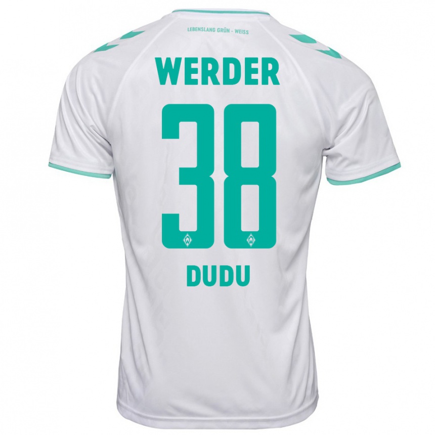 Kinder Fußball Dudu #38 Weiß Auswärtstrikot Trikot 2023/24 T-Shirt Luxemburg