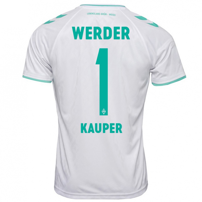 Kinder Fußball Ben Käuper #1 Weiß Auswärtstrikot Trikot 2023/24 T-Shirt Luxemburg