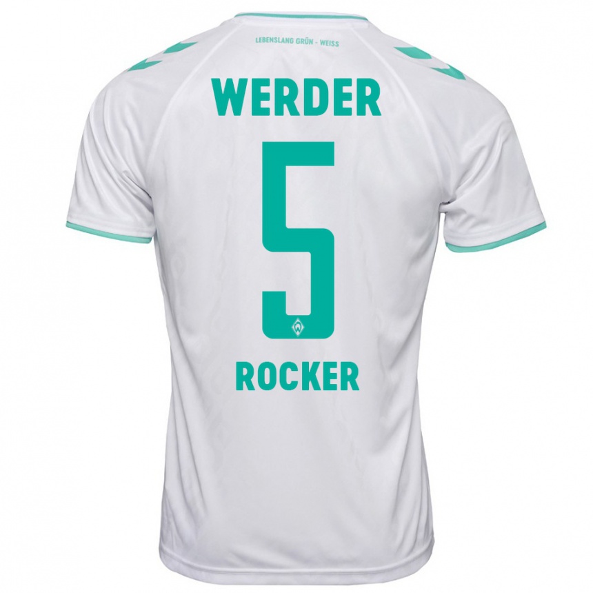 Kinder Fußball Cimo Röcker #5 Weiß Auswärtstrikot Trikot 2023/24 T-Shirt Luxemburg