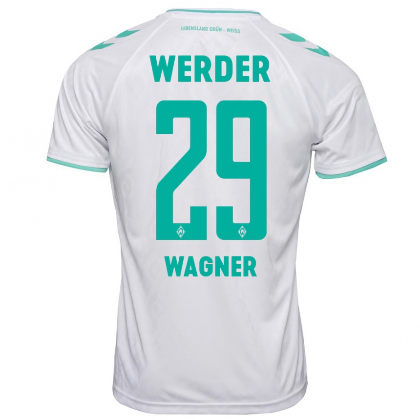 Kinder Fußball Paul Wagner #29 Weiß Auswärtstrikot Trikot 2023/24 T-Shirt Luxemburg