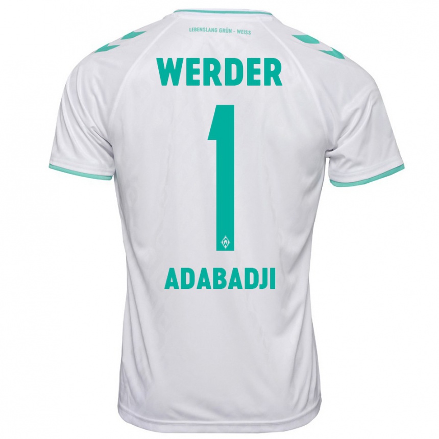 Kinder Fußball Kwassi-Vivien Felix Adabadji #1 Weiß Auswärtstrikot Trikot 2023/24 T-Shirt Luxemburg