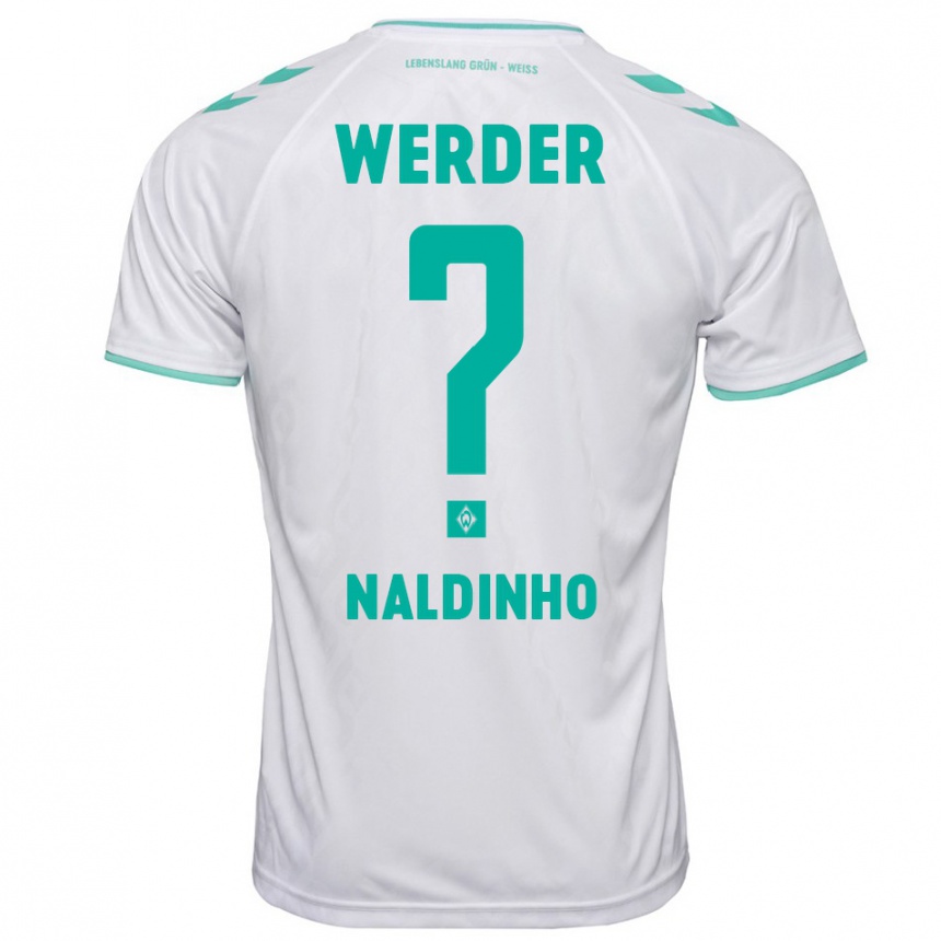 Kinder Fußball Naldinho #0 Weiß Auswärtstrikot Trikot 2023/24 T-Shirt Luxemburg
