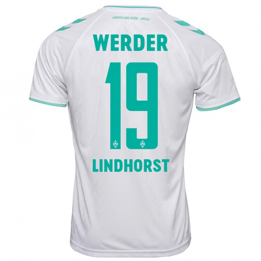 Kinder Fußball Jerrit Lindhorst #19 Weiß Auswärtstrikot Trikot 2023/24 T-Shirt Luxemburg