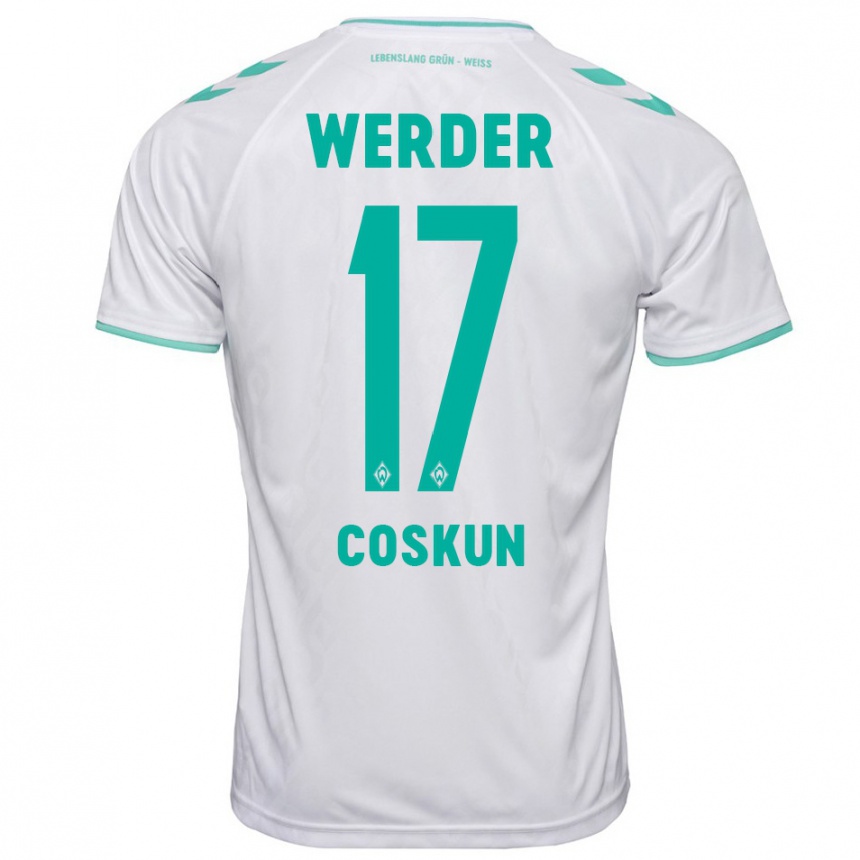 Kinder Fußball Boran-Firat Coskun #17 Weiß Auswärtstrikot Trikot 2023/24 T-Shirt Luxemburg