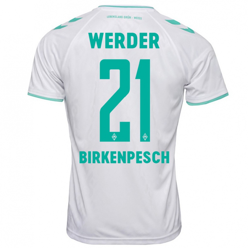 Kinder Fußball Noah Birkenpesch #21 Weiß Auswärtstrikot Trikot 2023/24 T-Shirt Luxemburg