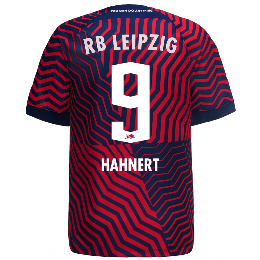 Kinder Fußball Ole Hähnert #9 Blau Rot Auswärtstrikot Trikot 2023/24 T-Shirt Luxemburg