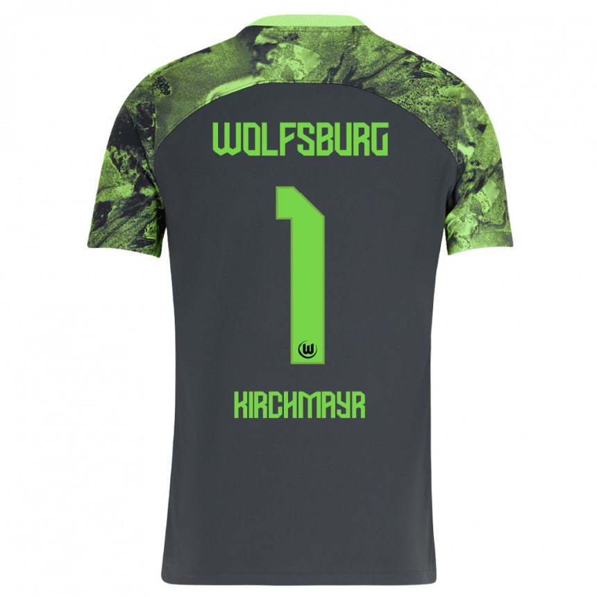 Kinder Fußball Juri Kirchmayr #1 Dunkelgrau Auswärtstrikot Trikot 2023/24 T-Shirt Luxemburg