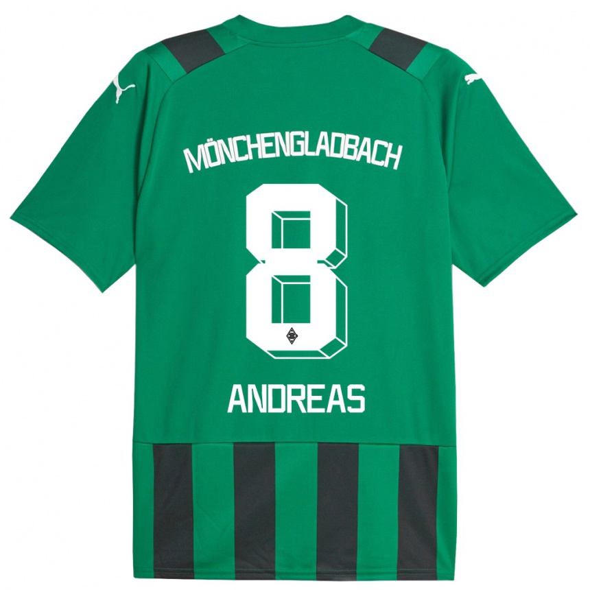 Kinder Fußball Noah Andreas #8 Schwarz Grün Auswärtstrikot Trikot 2023/24 T-Shirt Luxemburg