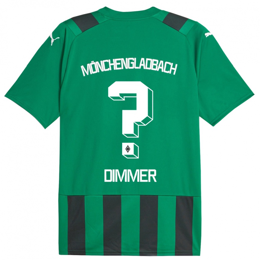 Kinder Fußball Florian Dimmer #0 Schwarz Grün Auswärtstrikot Trikot 2023/24 T-Shirt Luxemburg