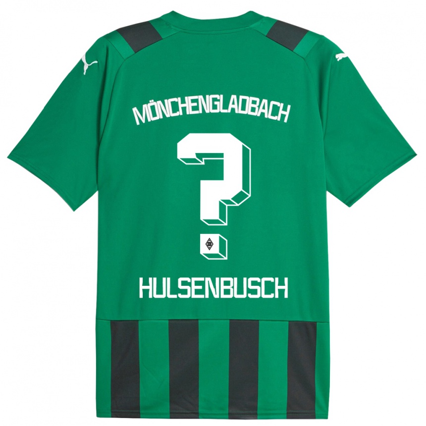 Kinder Fußball Daniel Hülsenbusch #0 Schwarz Grün Auswärtstrikot Trikot 2023/24 T-Shirt Luxemburg