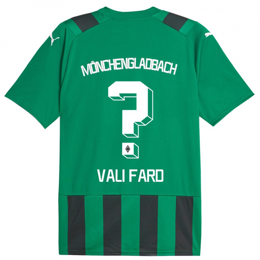 Kinder Fußball Elias Vali Fard #0 Schwarz Grün Auswärtstrikot Trikot 2023/24 T-Shirt Luxemburg