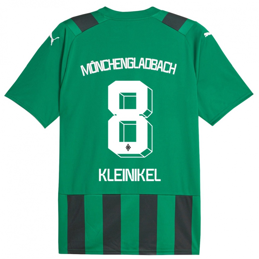 Kinder Fußball Nadja Kleinikel #8 Schwarz Grün Auswärtstrikot Trikot 2023/24 T-Shirt Luxemburg