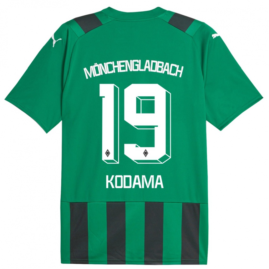 Kinder Fußball Keiko Kodama #19 Schwarz Grün Auswärtstrikot Trikot 2023/24 T-Shirt Luxemburg