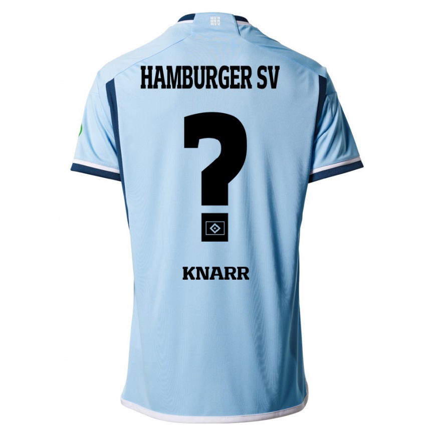 Kinder Fußball Dennis Knarr #0 Blau Auswärtstrikot Trikot 2023/24 T-Shirt Luxemburg