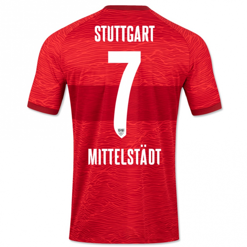 Kinder Fußball Maximilian Mittelstädt #7 Rot Auswärtstrikot Trikot 2023/24 T-Shirt Luxemburg