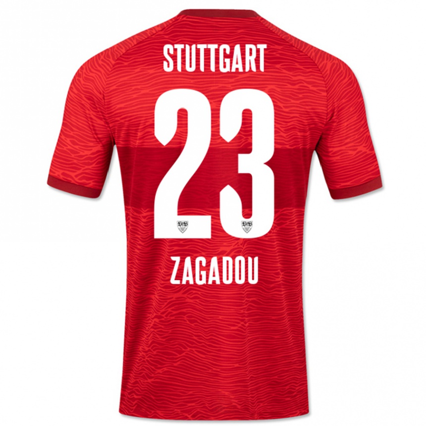 Kinder Fußball Dan-Axel Zagadou #23 Rot Auswärtstrikot Trikot 2023/24 T-Shirt Luxemburg