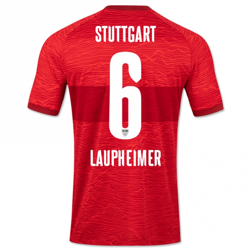 Kinder Fußball Lukas Laupheimer #6 Rot Auswärtstrikot Trikot 2023/24 T-Shirt Luxemburg