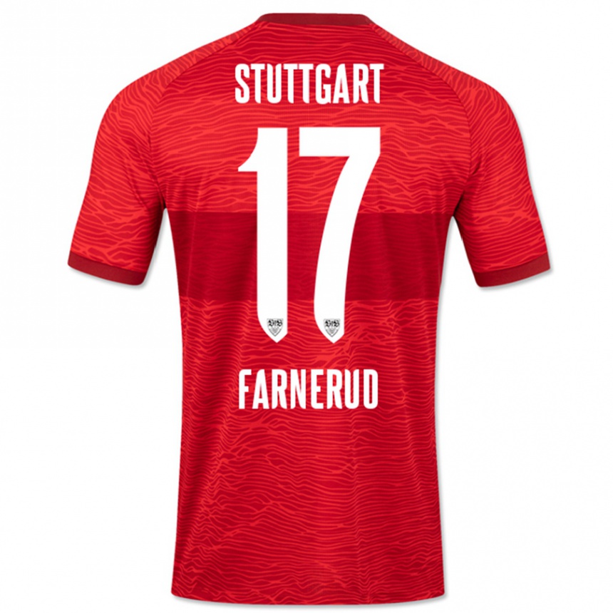 Kinder Fußball Colin Farnerud #17 Rot Auswärtstrikot Trikot 2023/24 T-Shirt Luxemburg