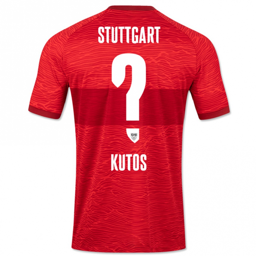 Kinder Fußball Nino Kutos #0 Rot Auswärtstrikot Trikot 2023/24 T-Shirt Luxemburg